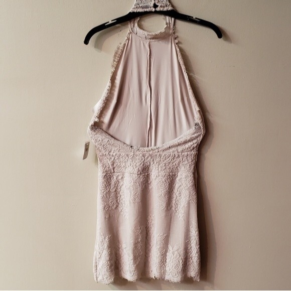 NWT Intimately Free People Taupe Harper Halter Lace Women's Dress Size S… - Picture 4 of 8